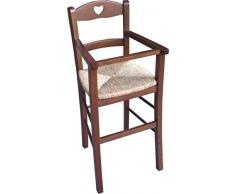 CHAISE HAUTE CHAISE HAUTE BÉBÉ C/PROTECTION NOIX ASSISE PAILLE