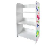Étagère de rangement pour enfant dessin papillons - Bibliothèque - décoration