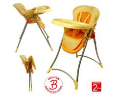 Chaise haute pliante orange