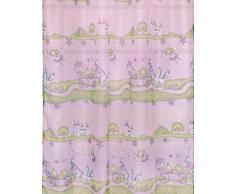 Château Prince Princesse - Voilage Rideau décoratif Heimtexland Rideau décoratif pour chambre d'enfant - Dans 2 designs de Brand Seller - 145 x 245 cm, rose bonbon, 145 x 245 cm