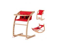 XWZ Chaise de jardinage Chaise en bois massif Chaises de bureau multifonctions pour bébé Divers ( couleur : Rouge )