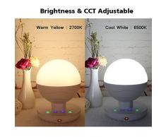 Lampe de Chevet Enfant Portables LED Tactile Multifunctional Intelligent,Veilleuse Deco Chambre, Lampe de Camping pour la Maison, À Usage Intérieur et Extérieur - Blanc