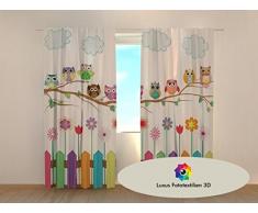 Chambre d'enfant Photo Luxe Rideau Rideau Rideau Rideaux en 3D Photo impression photo 3D. Hauteur : 2,45 m Largeur : 2,90 (2 x 1,45) avec d'autres tailles et styles dans notre boutique ou par Message Commander. Livré 15 jours