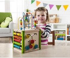 Everearth - EE32695 - Jouet de Premier Age - Mon Premier Cube dactivité en Bois FSC
