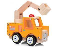 Jouet en bois naturel peint Camions bois