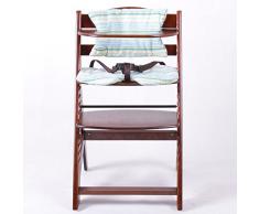 Chaise Haute en bois Ajustable Chaise bébé Escalier chaise haute BRUN HC2533-D02 G