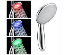 Pommeau de Douche, Bloomwin Pommeau LED Temperature Lumineux LED Douchette 4 Couleurs en Fonction de la Temperature