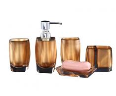 Bellabrunnen Accessoires de Salle de Bain Set de finition en Acrylique cristal de luxe Décoration Holder Tumbler Or