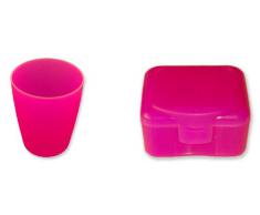 Buchsteiner Set de salle de bain / Appareil dentaire lot de 2 (rose)