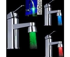 Pinzhi - Robinet Pommeau de Douche Lumineux LED 3 Couleur