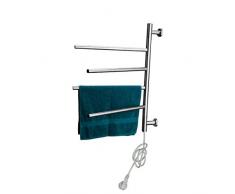Design électrique Porte-serviettes Radiateur Porte-serviette Sèche serviette porte-serviette en chrome Pour Sécher de Serviettes de bain, Peignoirs, Vestes, Maillots de bain, usw