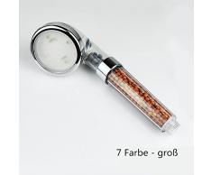Luniquz Pommeau de Douche à LED Filtration Tête de Douche Lumineux Douchette avec 7 Couleurs Changeantes Augmentation de Pression de l'Eau(Grand)