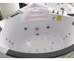 Sicilia 678 Whirlpool Baignoire d'angle moderne avec fixations 21 jets