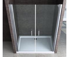 Porte De Douche Paroi De Douche Pare-Douche Verre De Sécurité Vitrification Nano Teramo22 140X190