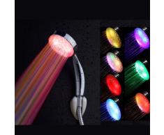 Douchette Pommeau de Douche à Main Salle de Bain Lumière 8LED