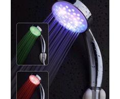 pepeng 7-colors lumineux LED tête de douche douchette, pomme de douche à la lumière aux couleurs changeantes automatique votre salle de bain Design avec l'eau pour, sans batterie nécessaire (Normal)