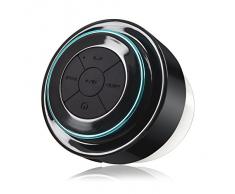 Bluetooth douche Président, DLAND étanche haut-parleur stéréo sans fil Bluetooth antichoc intégré dans Mic Mini pour Paires parleur -Portable flux radio FM avec tous Smartphones- sans fil haut-parleur - Musique & Fun Indoor & Outdoor
