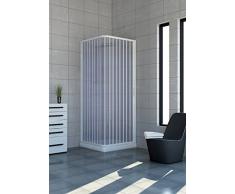 Cabine de douche PVC extensible équipés deux côtés deux portes ouvrant 70/80