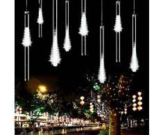Guaiboshi LED Météores Lumières Douche De Pluie Neige Etanche Meteor light 30 cm 8 Tube 144 LED Décoration Bougies Leuchten Guirlande Lumineuse pour extérieur, Outdoor, Garden, Jardins, Maisons, Mariage, Fête de Noël, Xmas Tree