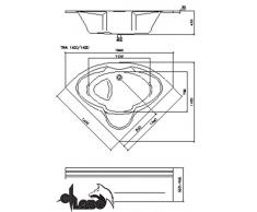 Villeroy & Boch Baignoire d'angle Blanc 1400 x 1400 mm