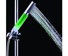 pepeng 7-colors lumineux LED tête de douche douchette, pomme de douche à la lumière aux couleurs changeantes automatique votre salle de bain Design avec l'eau pour, sans batterie nécessaire (Normal)