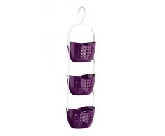 Premier Housewares 1601486 Panier à Douche de 3 Niveaux en PP Violet