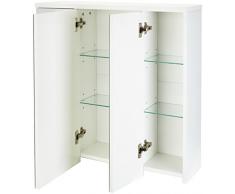 Trendteam ado50101 Meuble miroir salle de bain Blanc L x H x P 80 x 72 x 21,5 cm