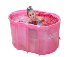 Sunjun& Baignoire ovale rose Baignoire ovale double Baignoire en acier inoxydable