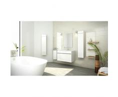 LUNA Ensemble de salle de bain 80 cm blanc vernis