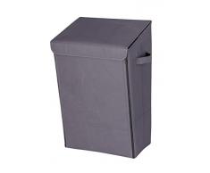 Wenko 62024100 Panier à Linge Mural Mobile Gris Dimensions 58,5 x 35,0 x 5,5 cm