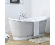 HUDSON REED - Baignoire Ilot Acrylique Ovale 174 x 80cm 210L avec Socle Intégré