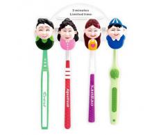 Cute Cartoon membres de la famille Porte-brosses à dents mural Inscription Sweet couple)
