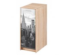 Simmob - Caisson Tréteau 1 Rideau Chêne Naturel - Coloris - New York 500