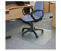 JVL Tapis sous chaise protège-sol en vinyle Rectangulaire