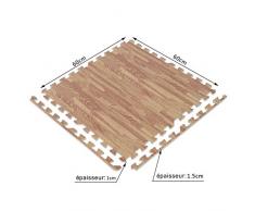 HOMCOM Ensemble de 25 Tapis Mousse de Sol Tapis Puzzle Tapis de Protection 62 x 62cm avec Bordures