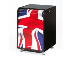 Caisson mobile à rideau - ORGA 70 - London - Drapeau anglais - Noir
