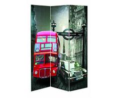 Haku Möbel 30946 Paravent Bois Massif Sapin/Toile Multicolore 3 x 120 x 180 cm