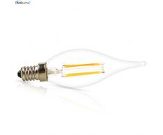 Elinkume E14 Bougie LED 4W Ampoule LED COB Candle Light Blanc Chaud 427LM Super Lumineux Flame Tip LED Lighting 220-240V