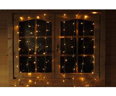 Guirlande Rideau lumineux 1,3 m x 1,3 m avec 80 LED blanc chaud - Rideau de lumière pour fenêtre parfait pour Noël de Gartenpirat®