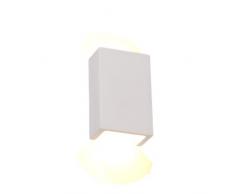 QAZQA Design, Moderne Applique murale Gipsy Meaux, Plâtre/céramique, Carré, Rectangulaire / LED inclues Module Max. 2 x 3 Watt A