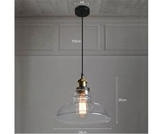 LianLe®Verre Vintage industrielle Retro cordon de montage Ceiling Pendant Lampe Edison