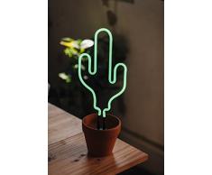 Lampe néon cactus