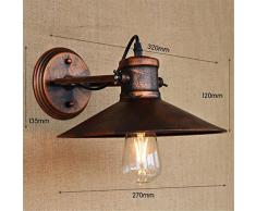 bJVB Corridor de moderne Vintage Industrial Metal Rouille rustique lumière Retro mural Lampe murale Applique lampes & tonalit ¨ ¤ de lampe de chevet