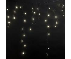 LED-Gigant Rideau lumineux stalactite à 192 LED avec câble d'alimentation de 10 m pour usage en intérieur ou extérieur Idéal pour le jardin ou en décoration de Noël 4 m Blanc chaud