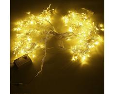 AGM LED Guirlande Lumineuses Rideau 300 LED 3Mx3M Rideau Lumineux étanche 8 mode d’éclairage pour Décoration intérieur et extérieur Maison, Jardin, Fête, Noël, Mariage, Anniversaire, Soirée(Blanc chaud)