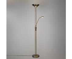 QAZQA Moderne Lampadaire / Lampe de sol Diva LED 2 bronze Metal Rond / Oblongue / LED incluses Module Max. 1 x 18