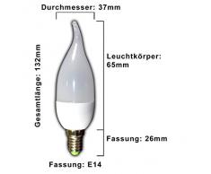 Flamme de bougie culot e14 blanc chaud 3 w et mate ampoule flamme (ampoule à économie d'énergie)