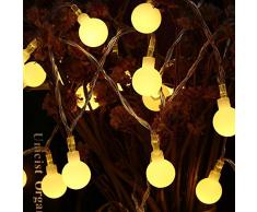 dekawei 8 Fun tionen 220 V Globe Guirlande lumineuse LED Intérieur de 10 mètres 100 LED boule décoratifs Grain Guirlande lumineuse Blanc chaud/verbind Bar