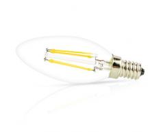 Elinkume 12X E14 LED Bougie 4W Candle Light COB Ampoule LED Blanc Chaud 427LM Super Lumineux Bougie Edison LED 220-240V