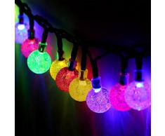 Globrite Globe Solaire Guirlande Lumineuse 30 LED boule de cristal Patio Guirlande lumineuse pour jardin extérieur – Multi couleur